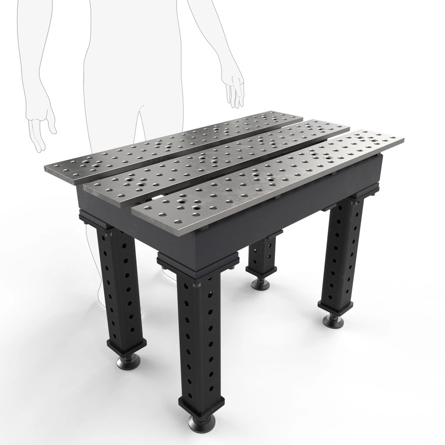 BuildPro™ 2' (0.56m) x 3' Welding Table - Standard Finish