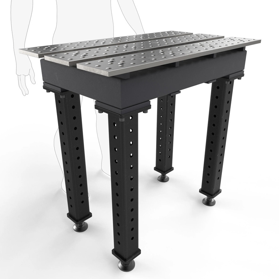 BuildPro™ 2' (0.56m) x 3' Welding Table - Standard Finish