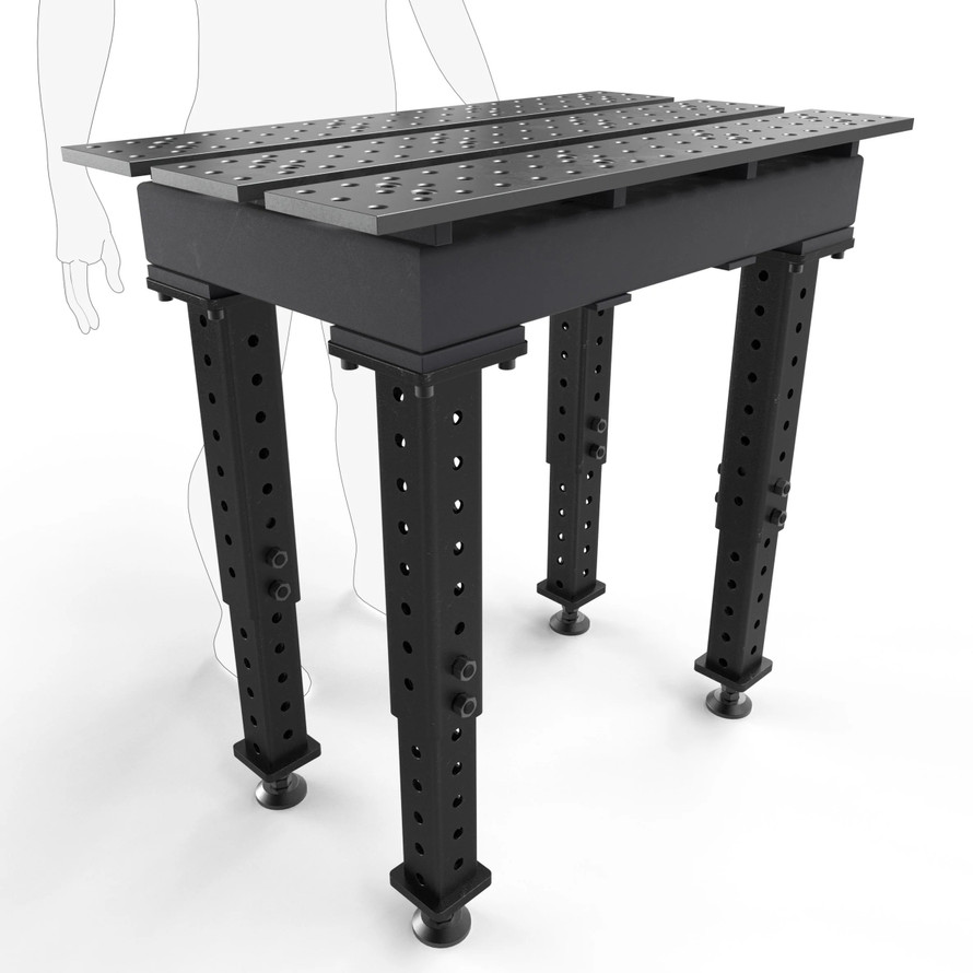 BuildPro™ 2' (0.56m) x 3' Welding Table - Nitride Finish