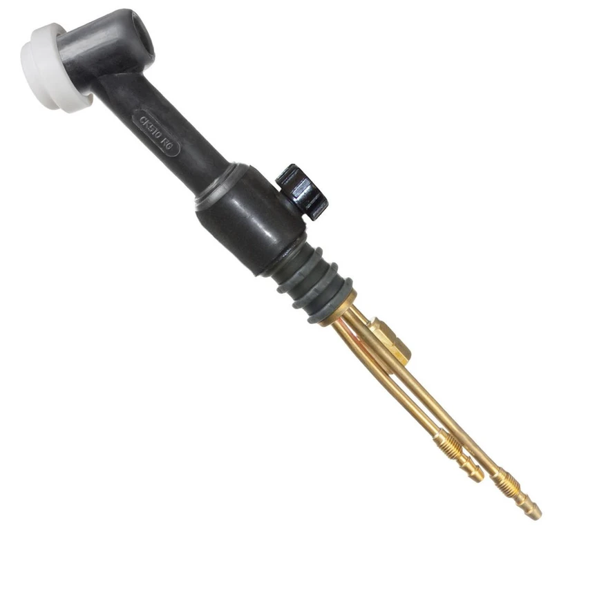 CK Worldwide Heavy-Duty 3 Series Rigid Head Water-Cooled 500Amp TIG Torch Body with Valve, Handle 