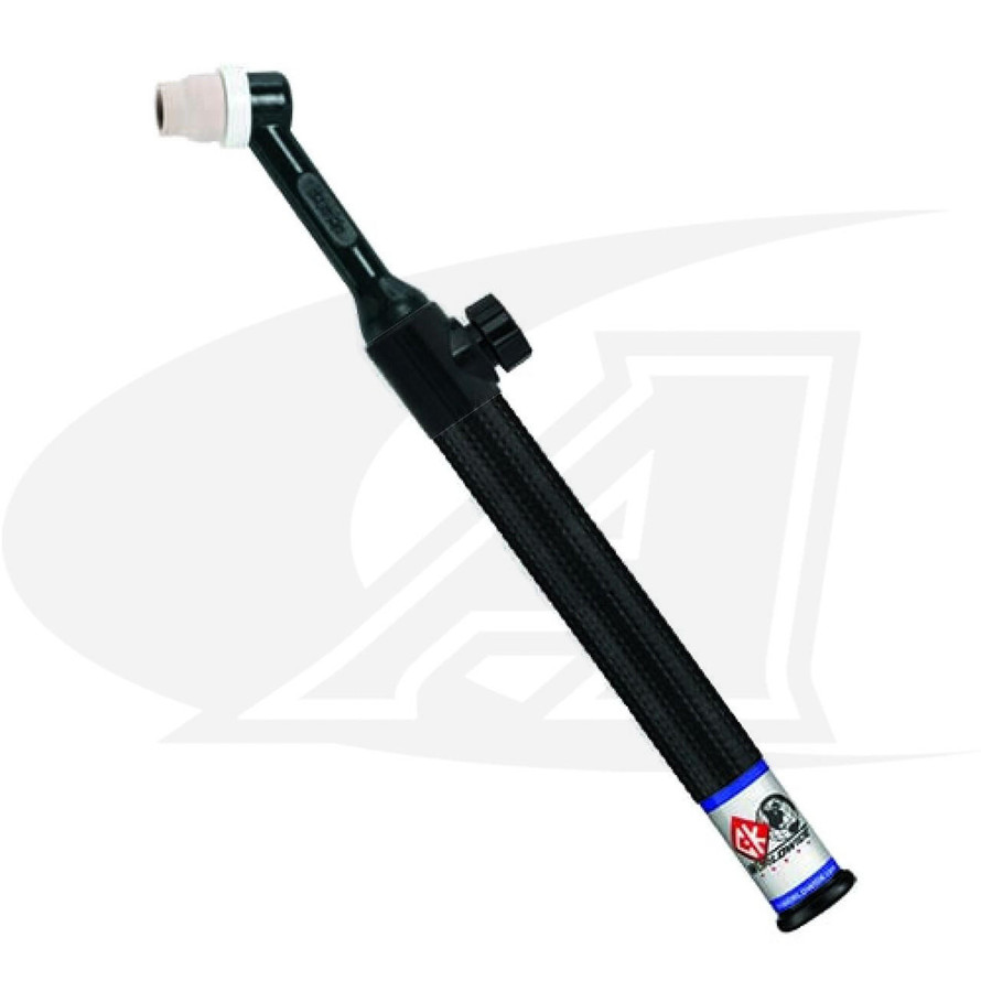 CK Worldwide Low Profile Rigid Head Air-Cooled 80Amp TIG Torch Head with Gas Valve, Handle 