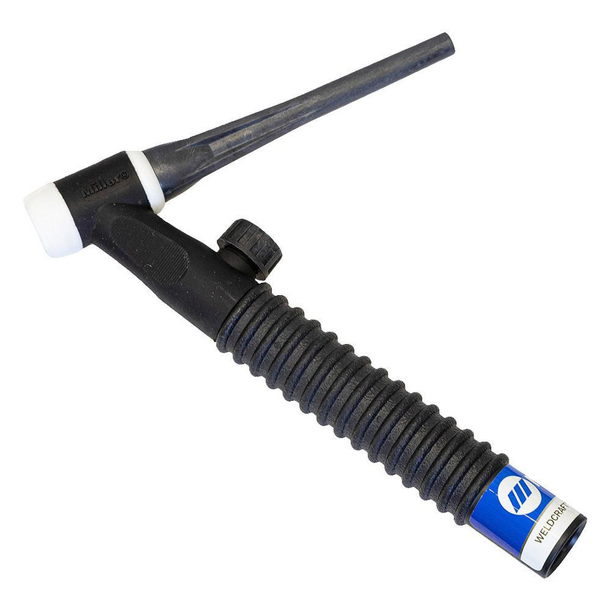 Miller/Weldcraft WP-17V Rigid Head Air-Cooled 150Amp TIG Torch Body with Valve and Handle 