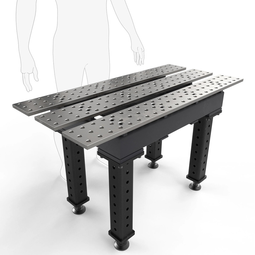 BuildPro™ 2' (0.56m) x 4' Welding Table - Standard Finish