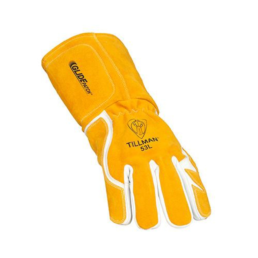  Tillman® Top Grain / Split Cowhide with a Glide Patch™ and Leather Heat Shield; Cotton Fleece Lined MIG Gloves 