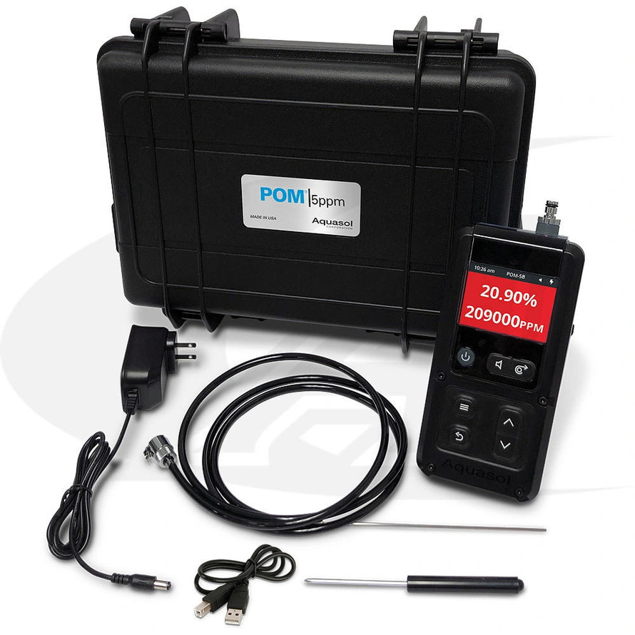 Aquasol Corporation Aquasol Pom 5b Programmable Handheld Precise Digital Oxygen Monitor And Accessories Kit  45173