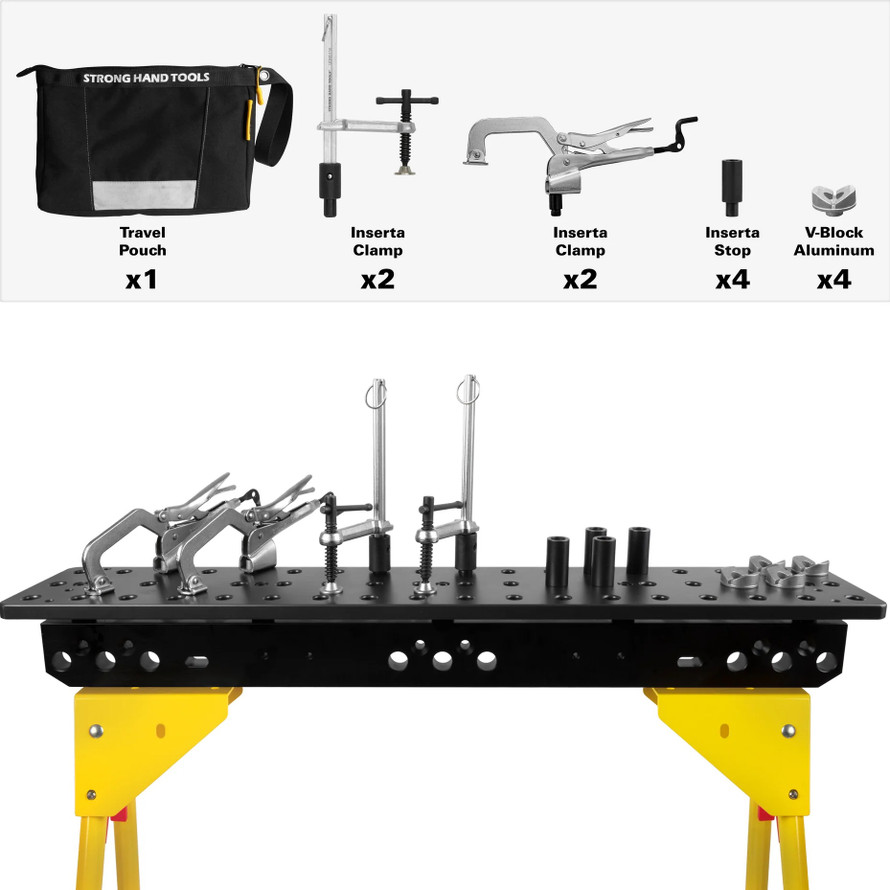 Scout 36, Sawhorse Kit (36" x 6") 5/8" System (w/ 12-Piece Clamping Kit)