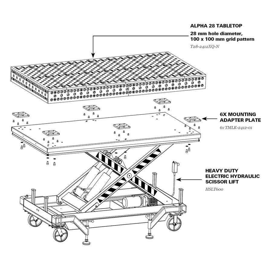 Mounting Adapter Plates for Scissor Lift SHT-HSLT600