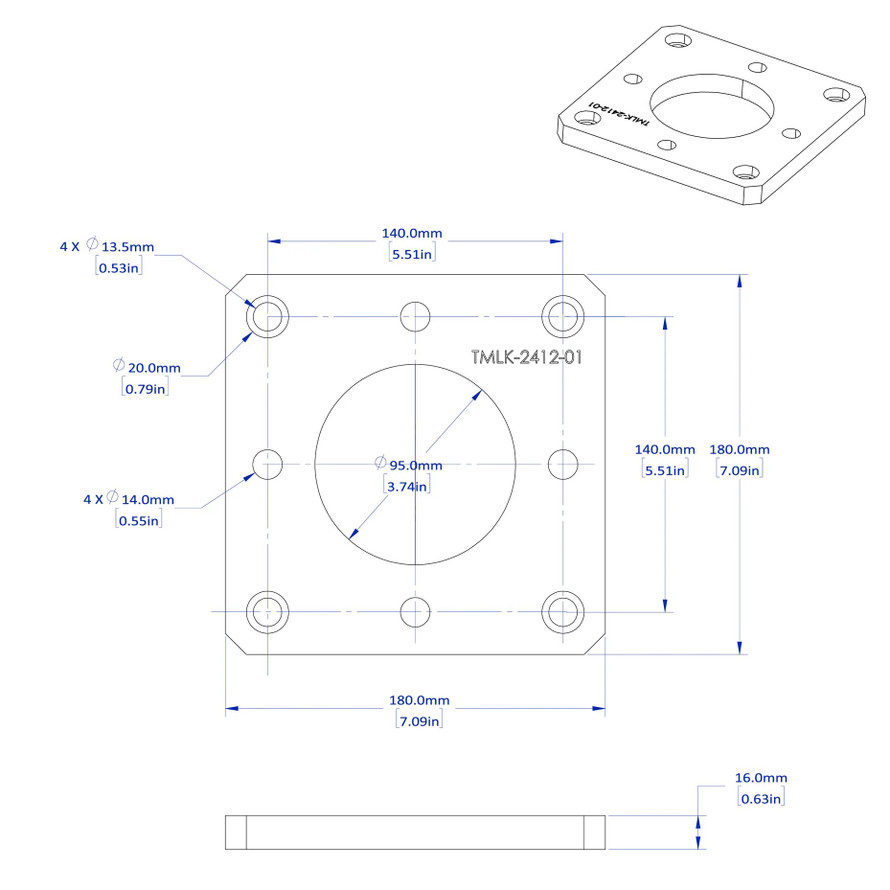 Mounting Adapter Plates for Scissor Lift SHT-HSLT600