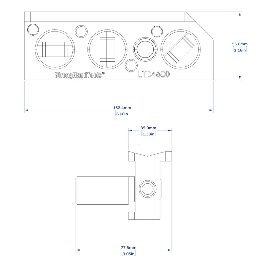 3-Axis Magnetic Level with EZ-View Vials