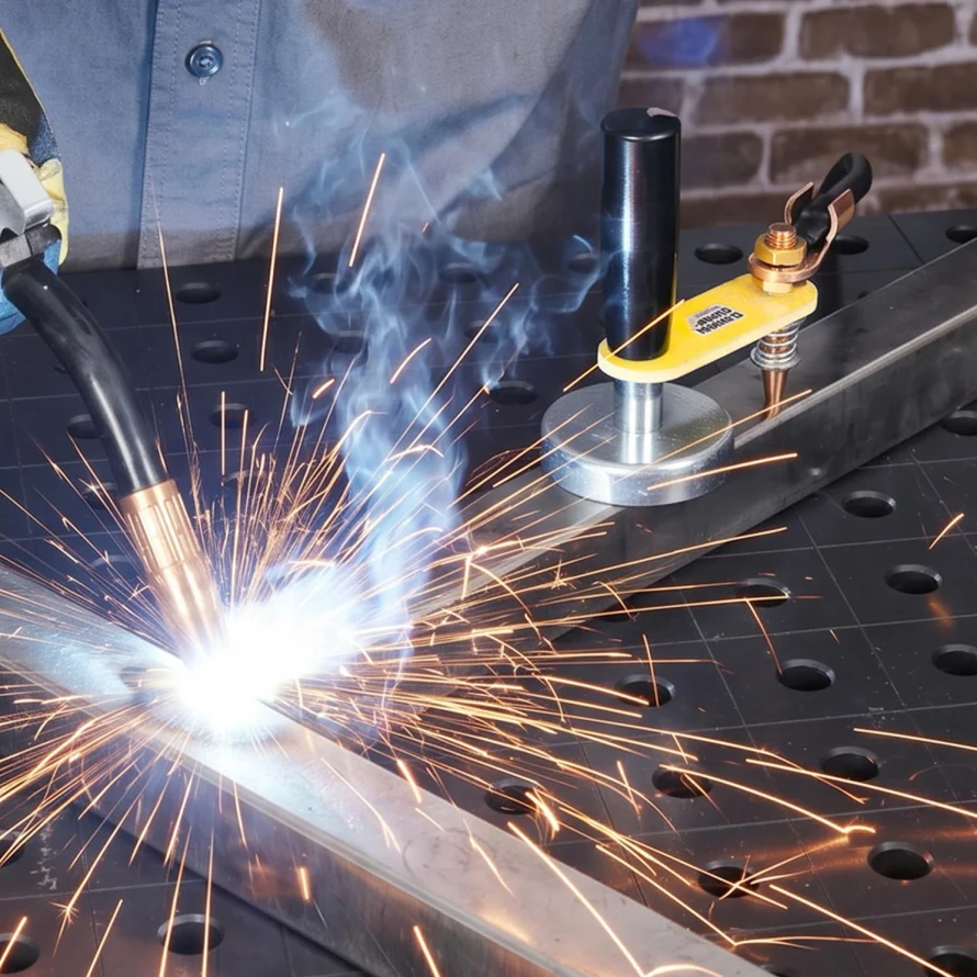 High-Temp Magnetic Spring Ground Clamp