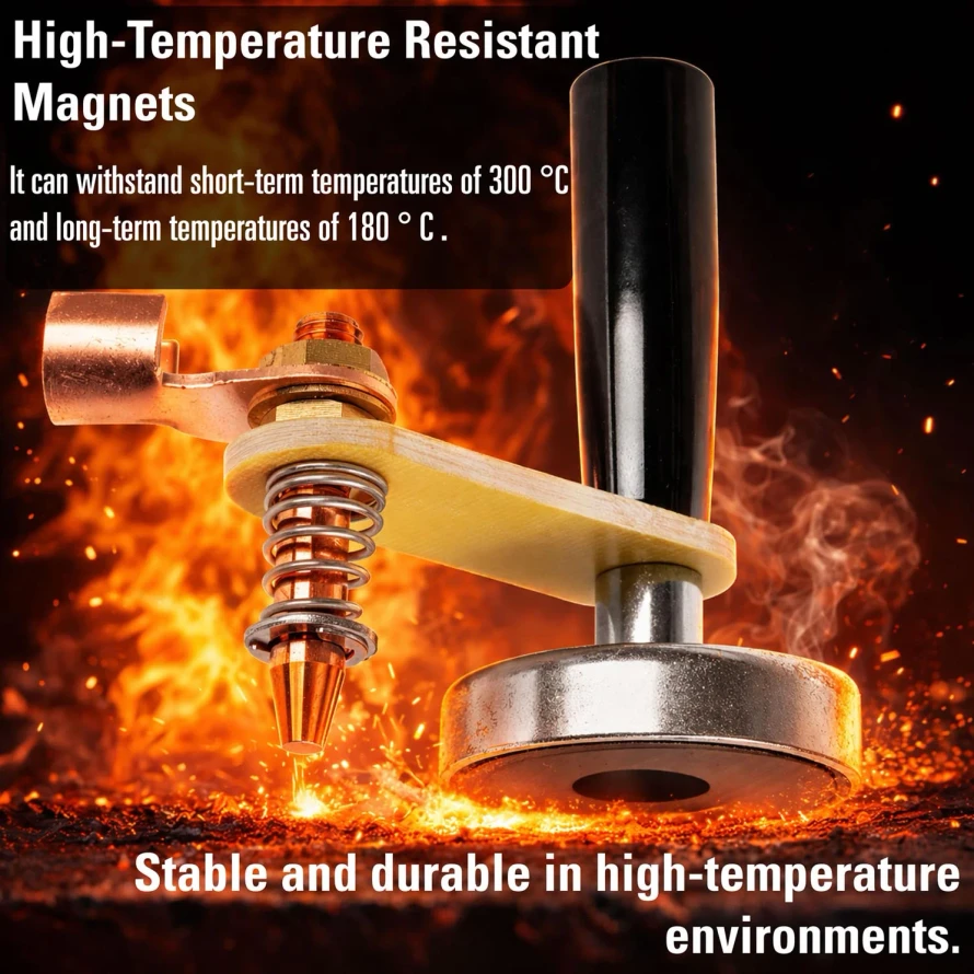 High-Temp Magnetic Spring Ground Clamp