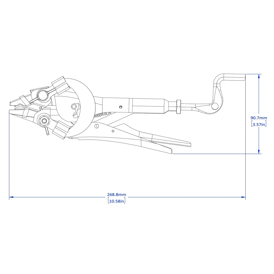 7" Extractor Locking Grounding Pliers
