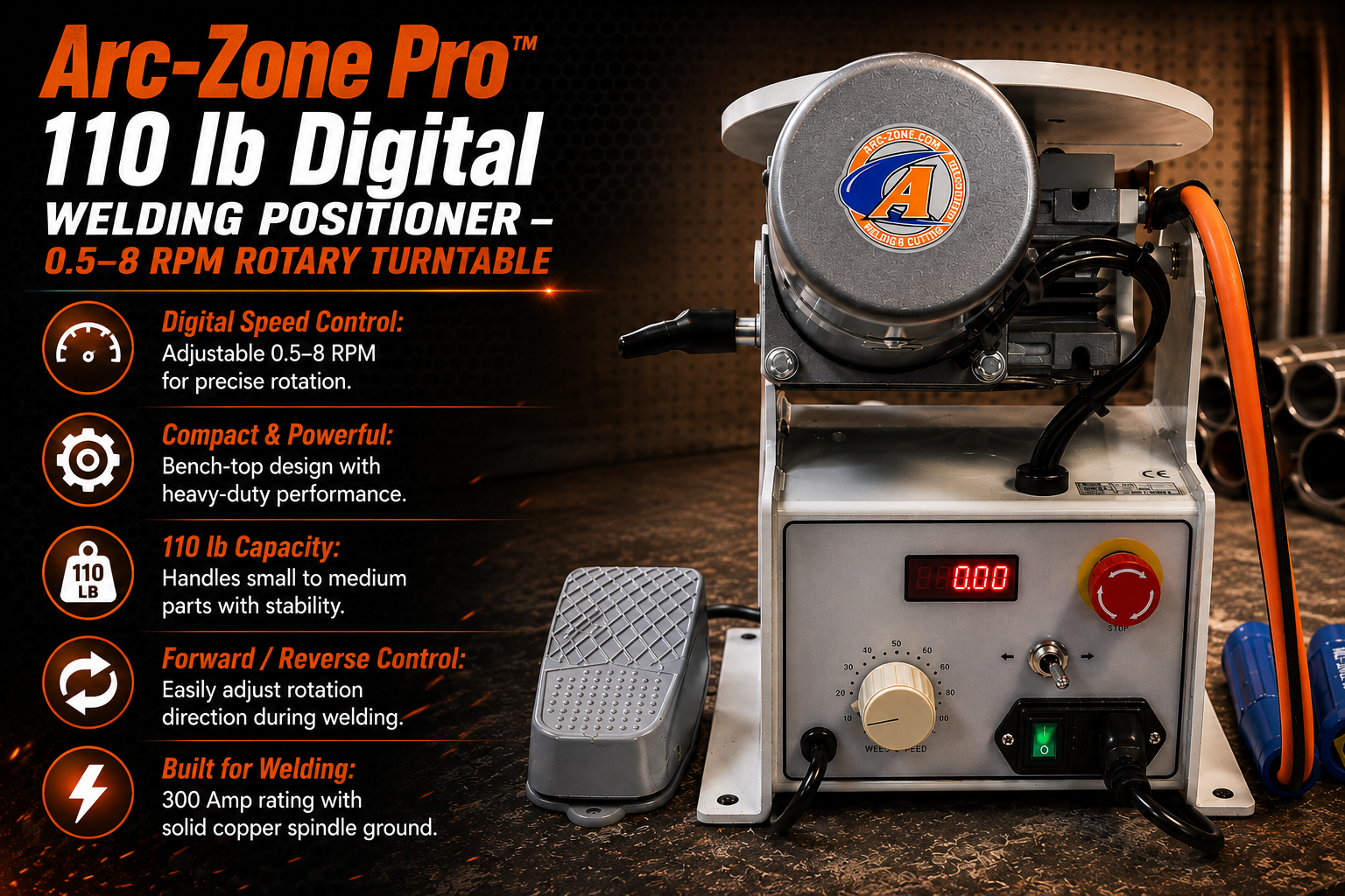Arc-Zone Pro welding positioner
