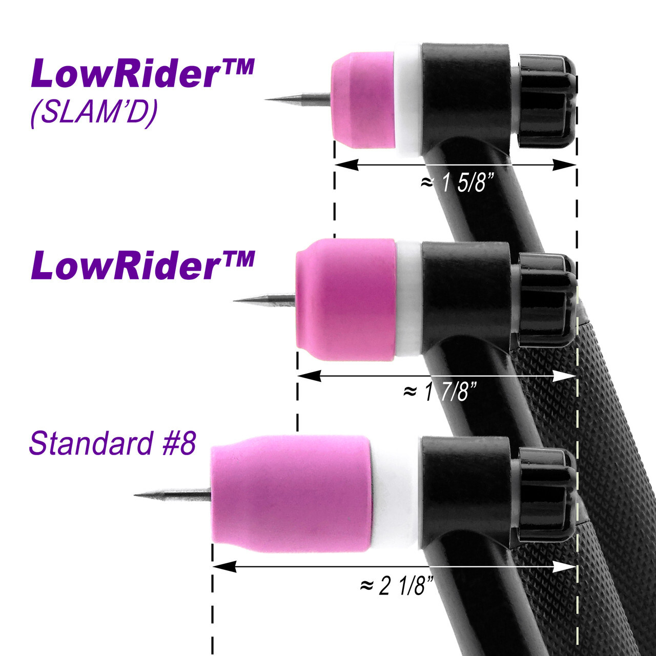 LowRider and Slam'd Super Low-Profile TIG Cup Kits