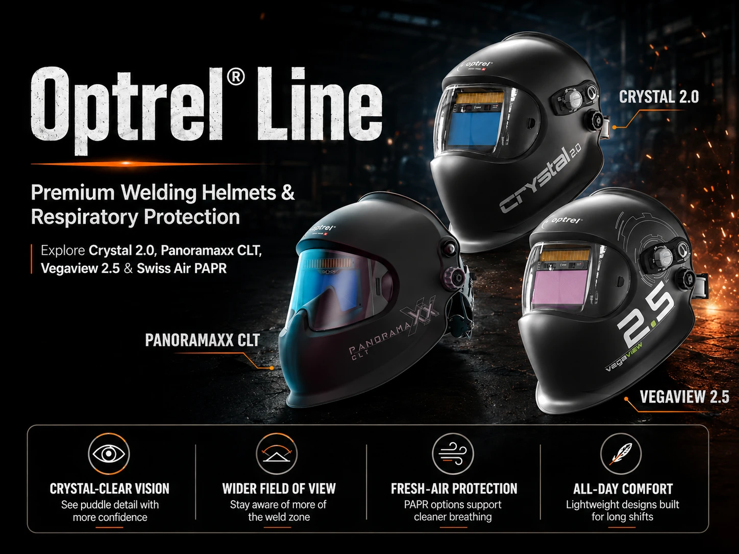 Optrel welding helmet options