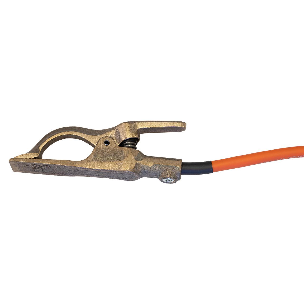 300 Amp Flat Jaw Ground Cable - 5' Shorty Whip to LC-40 Male - Arc