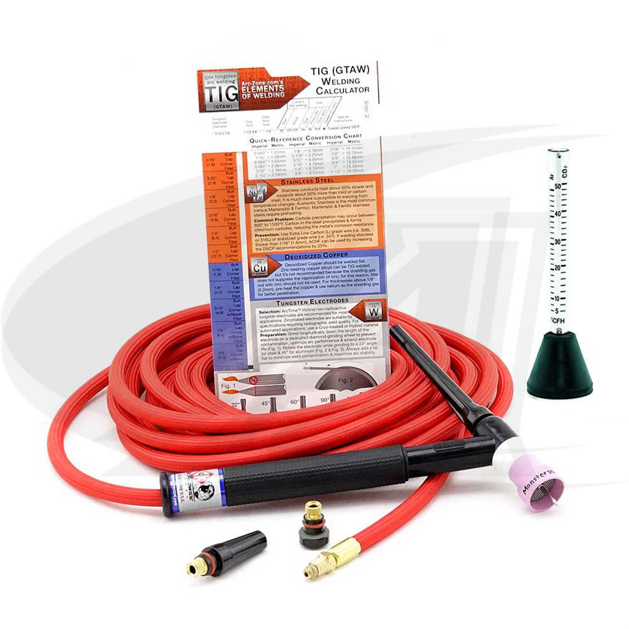Flex-Loc Swivel Head, 200 Amp Air-Cooled with 25' Cable