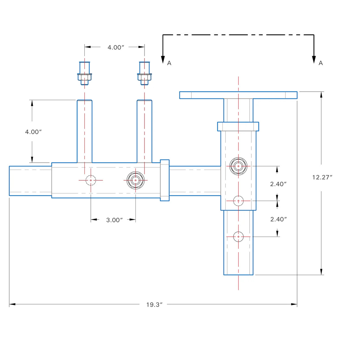 Rhino Cart's Hitch Mount Vise Plate - Arc-Zone.com, Inc