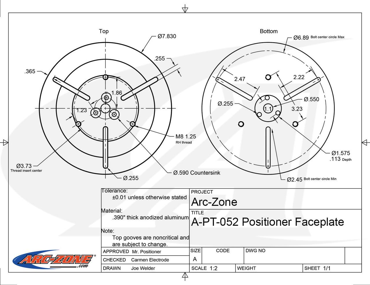 Arc-Zone Pro™ 110 lb Digital Welding Positioner – 0.5–8 RPM Rotary