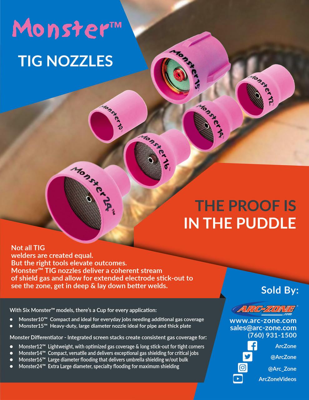 Monster #12 TIG Nozzle Cup | Arc-Zone.com