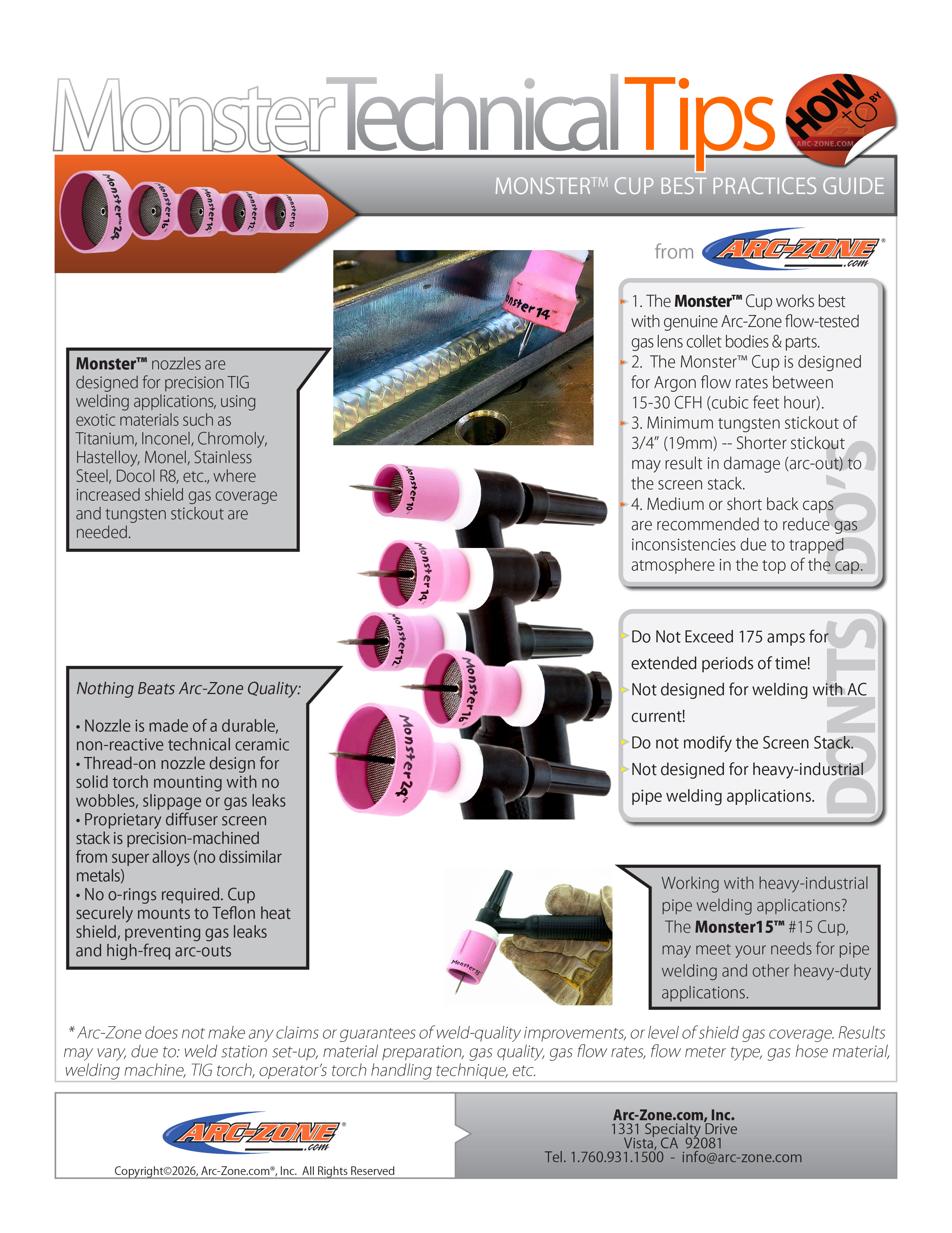 Monster #12 TIG Nozzle Cup | Arc-Zone.com