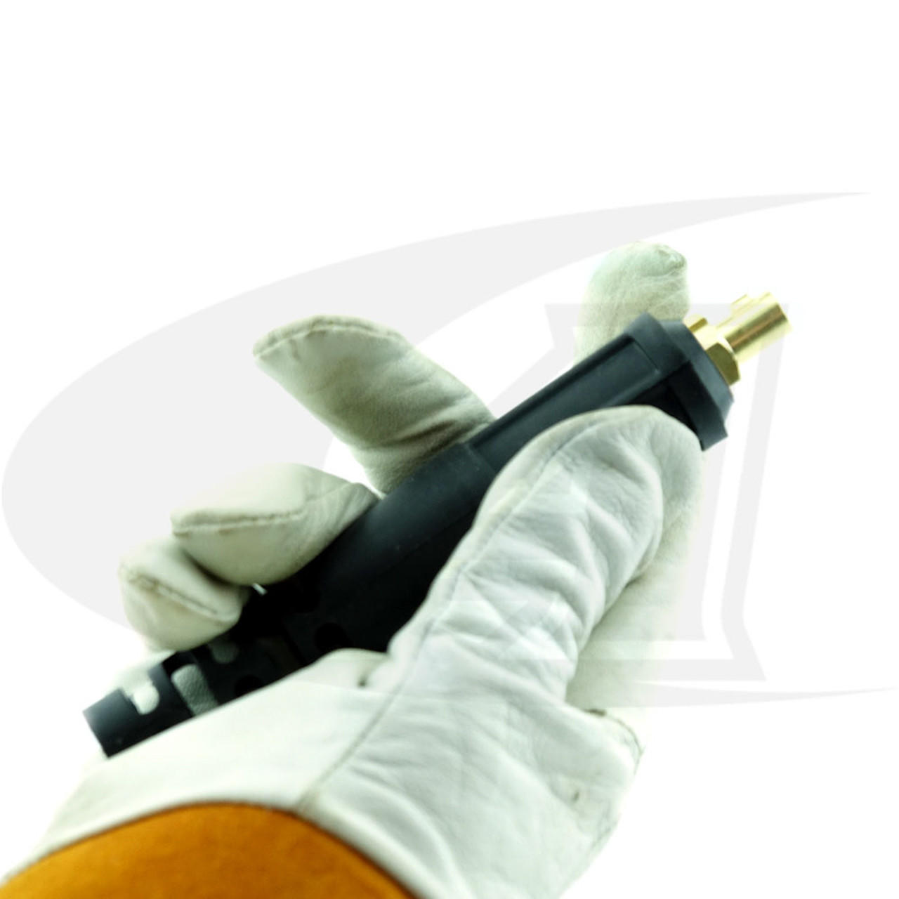 Chapado en Laton ゴールド　D Small Gas-Thru DINSE Male Connector