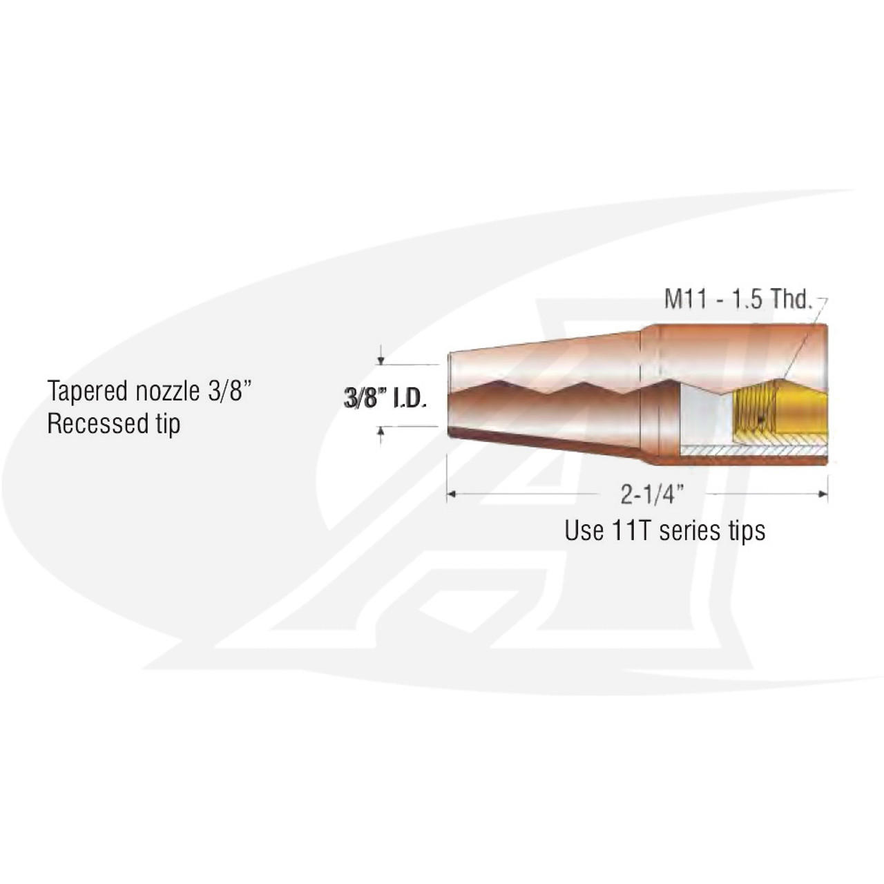 Tapered 3/8