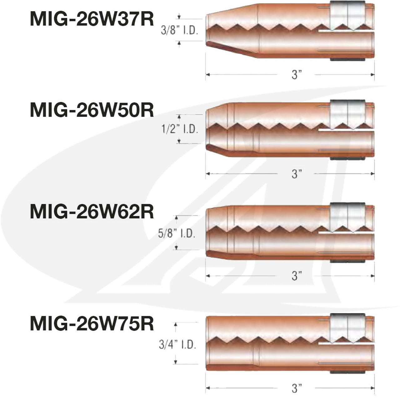Recessed MIG Nozzle - Arc-Zone.com, Inc