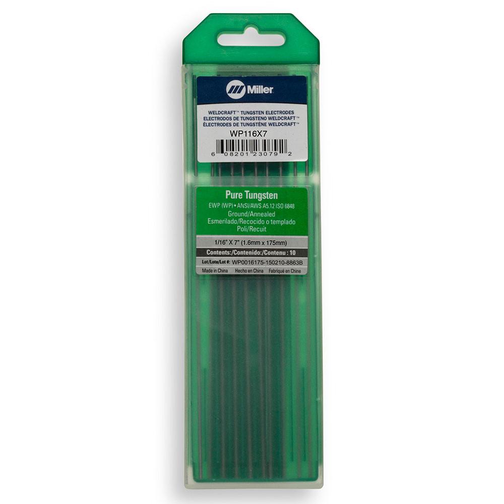 Pure Tungsten Electrodes with Green Tip for Precision TIG Welds