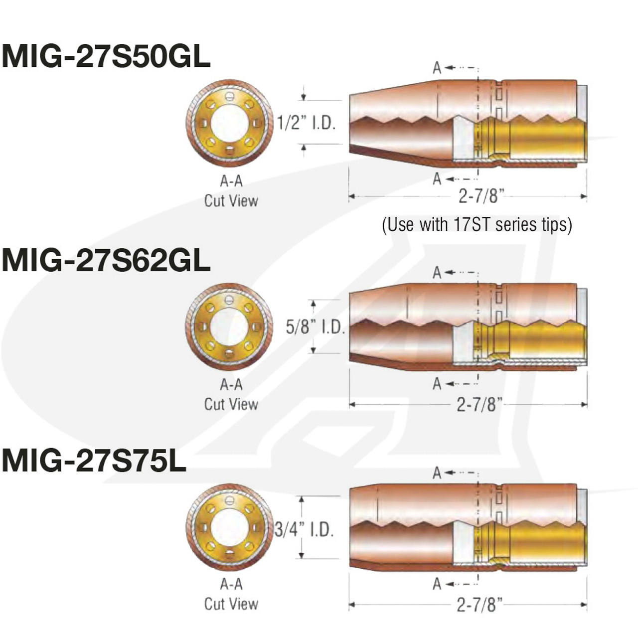 Heavy Duty GL MIG Nozzle - Arc-Zone.com, Inc