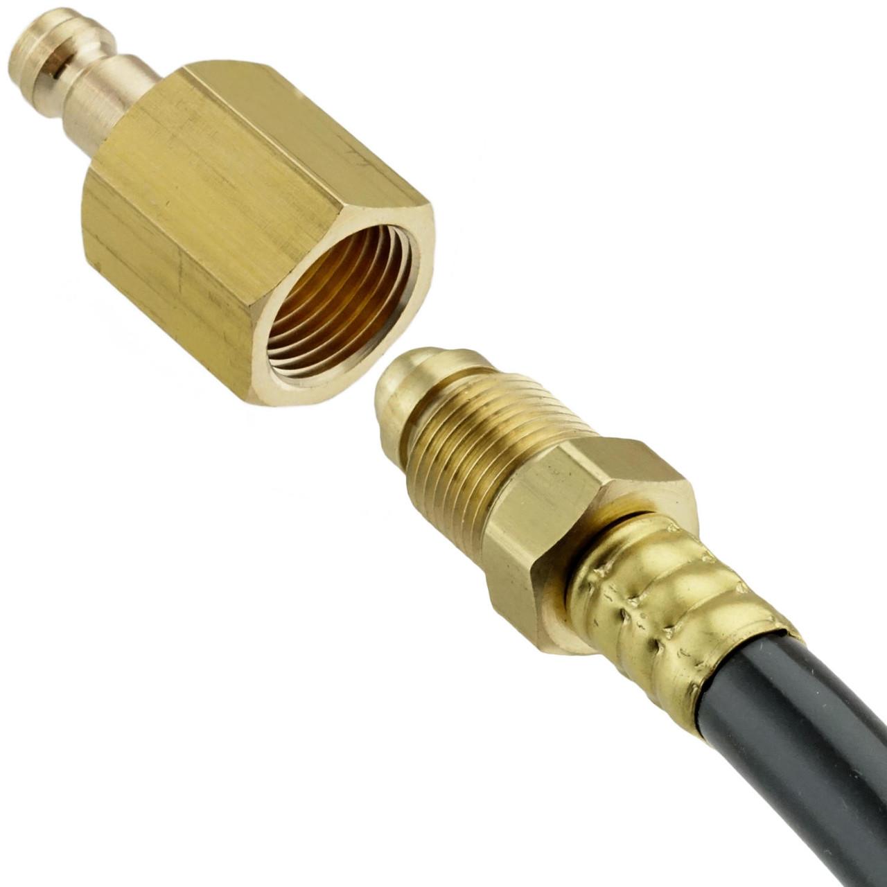 Quick-Release TIG Gas Hose Converter, Large Plug | Arc-Zone