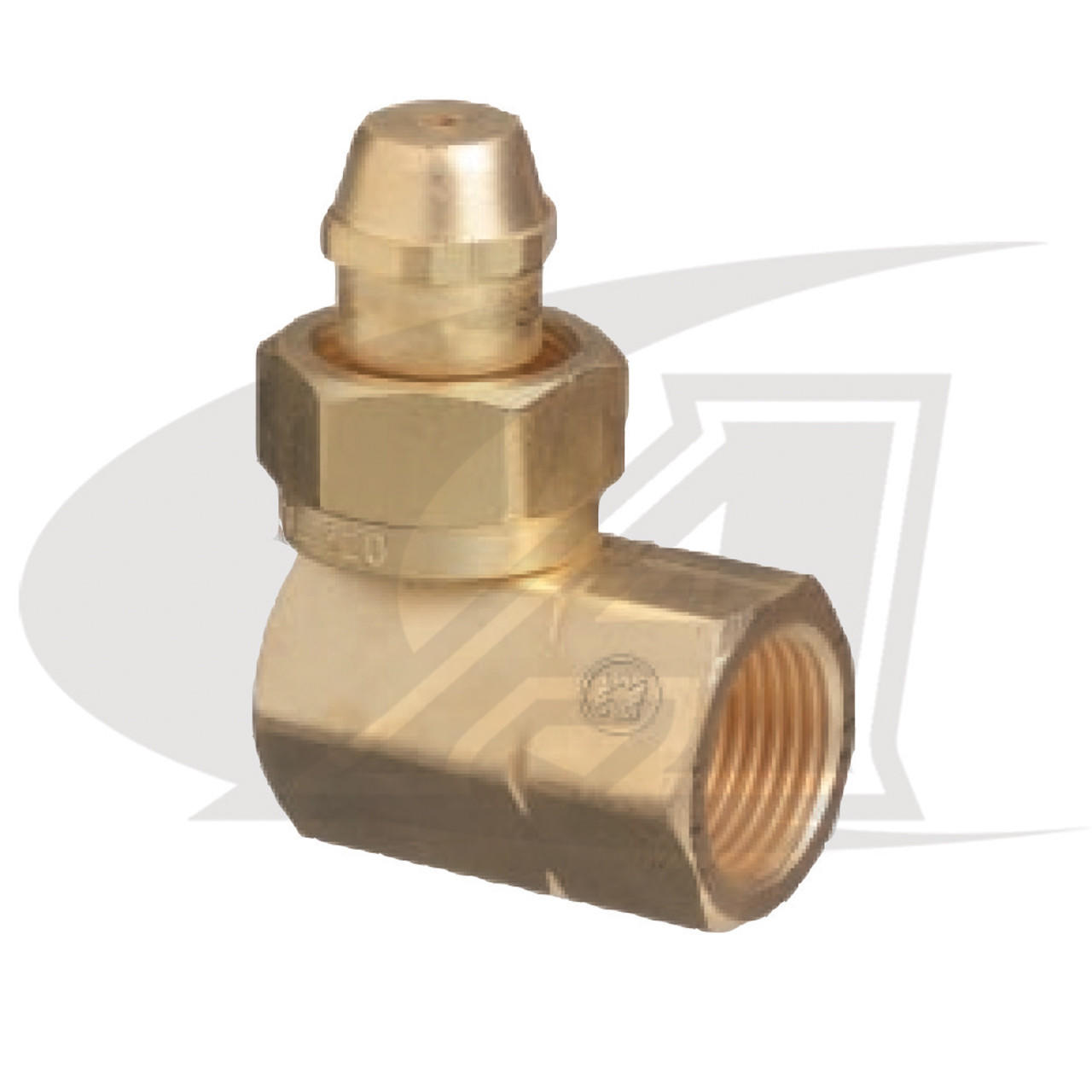 CGA-520-CGA-510 Cylinder Adapter 90° Fitting | Arc-Zone.com