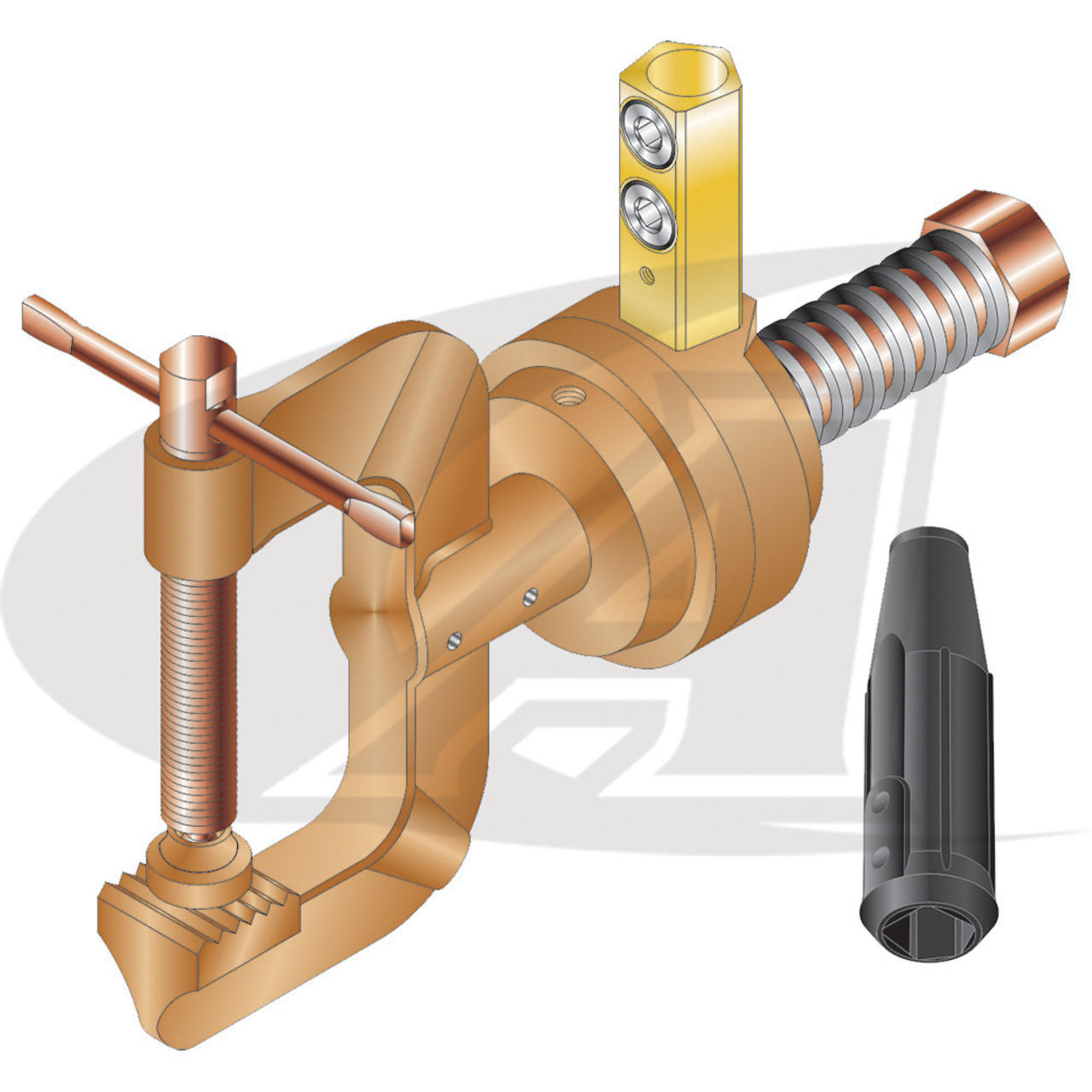 500 Amp Rotary C-Clamp Grounds | Arc-Zone.com