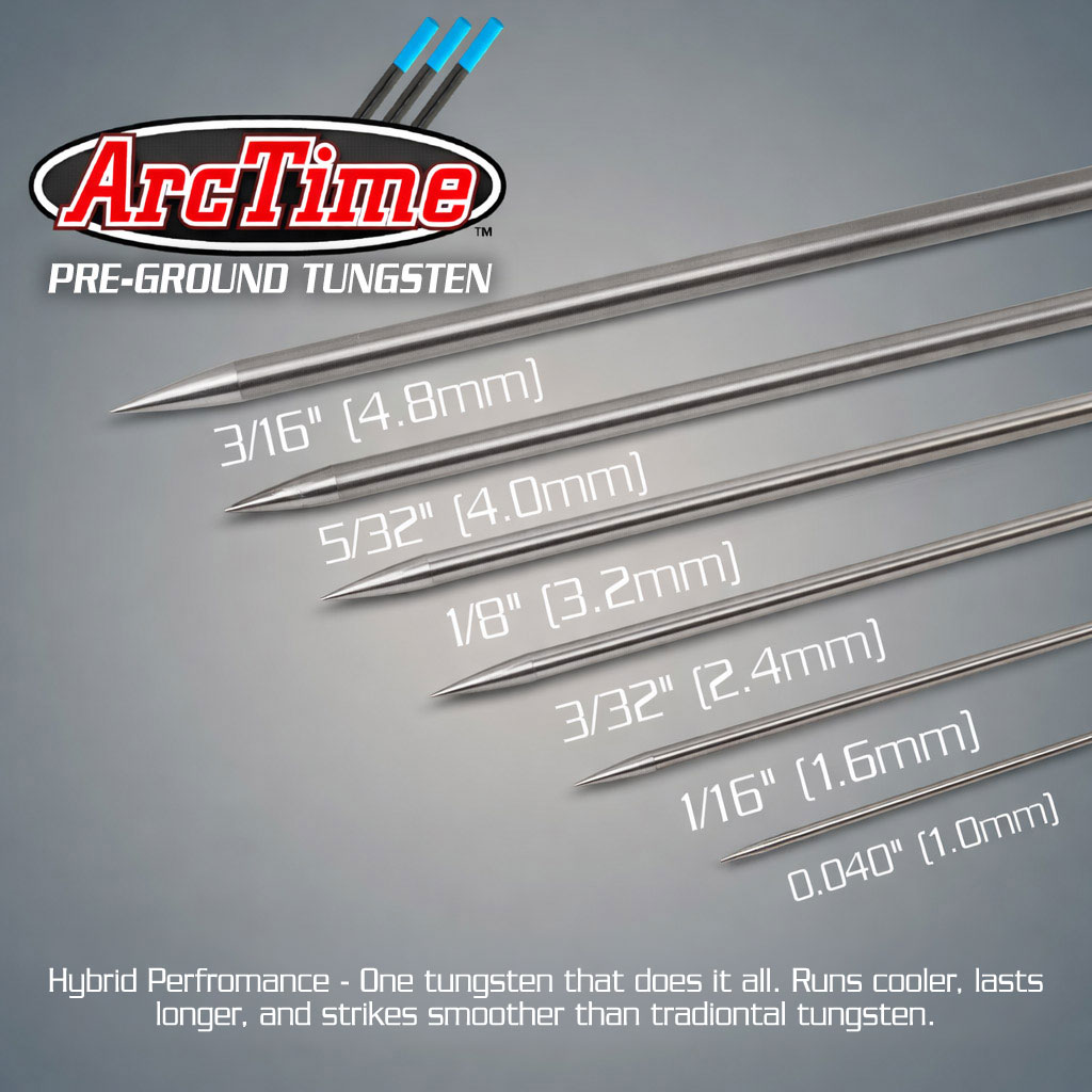 ArcTime pre-ground tungsten electrodes