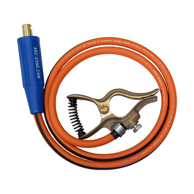 200 Amp Croc Jaw Ground Cable - 5' Shorty Whip to LC-40 Male - Arc