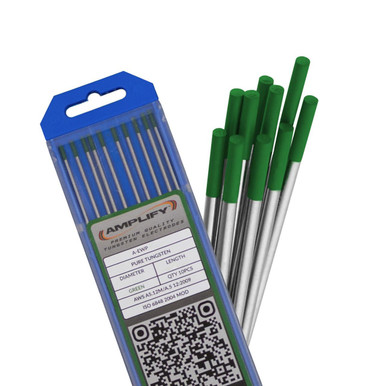 Amplify Electrodes Arc-Zone® Amplify™ Pure Tungsten - Green Tip™