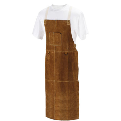 Black Stallion Side Split Cowhide Welding Bib Apron - 48"