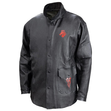 Black Stallion DuraLite Premium Grain Pigskin Welding Coat - 30" (BLACK)