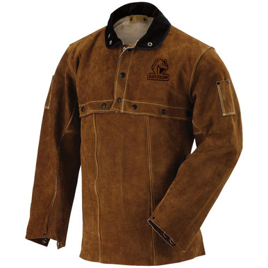 Black Stallion Side Split Cowhide Welding Cape Sleeve and 14" Bib Set