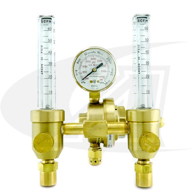 Genstar Technologies Dual Argon/Co2 Flowmeter Regulator w/Gas Hose