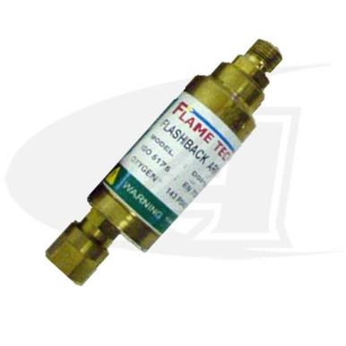 Flame Tech High Flow Torch Mounted Flashback Arrestor - Oxygen - "C" Size