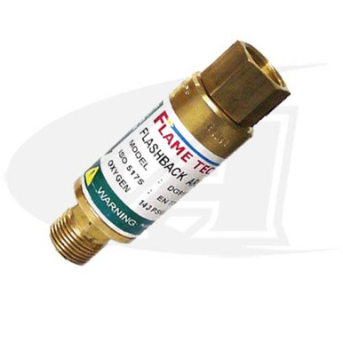 Flame Tech High Flow Regulator Mounted Flashback Arrestor - Oxygen - "C"