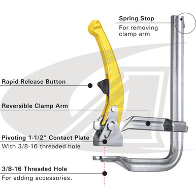 StrongHand Tools Ratchet Action Utility Clamp - Medium Duty