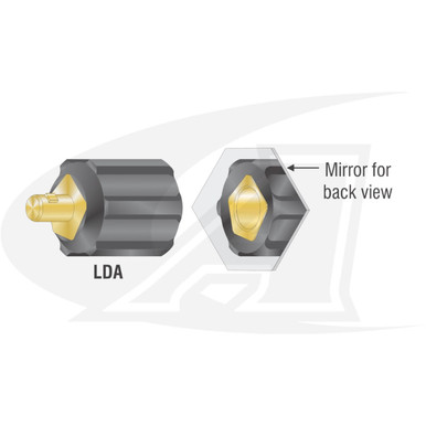 Lenco Small Male Dinse-to-Lenco LC-40 Female (Black)