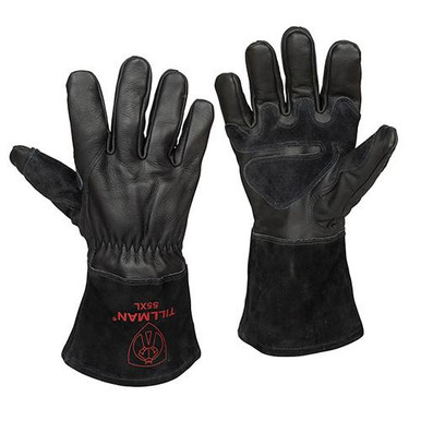 Tillman® Onyx® Top Grain/Split Cowhide Cotton Fleece Lined MIG Gloves