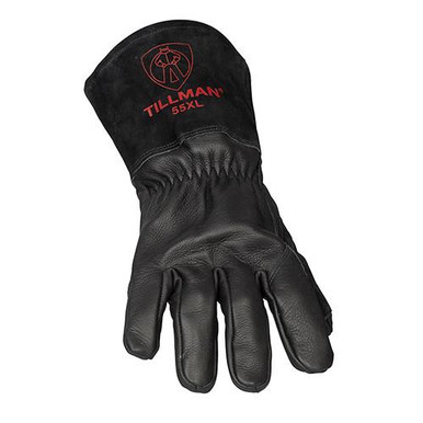 Tillman® Onyx® Top Grain/Split Cowhide Cotton Fleece Lined MIG Gloves