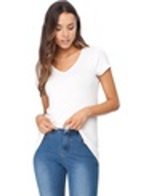 Boody V Neck White L Womans Boody V Neck White L Womans