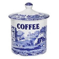 Spode Blue Italian Cov Cannister Coffee