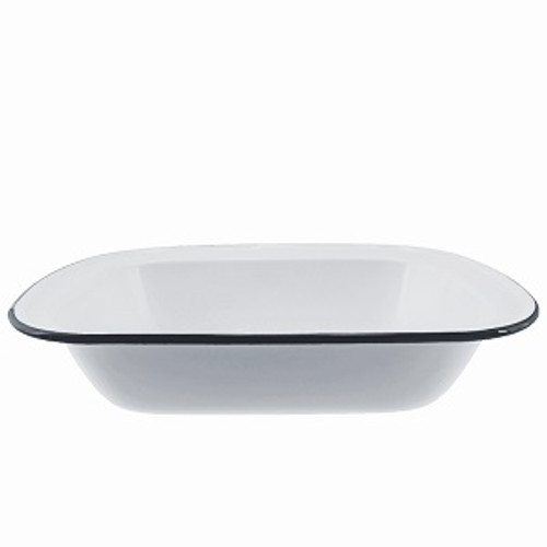 Pie Dish Enamel Falcon White Black 32cm Pie Dish Enamel Falcon White Black 32cm
