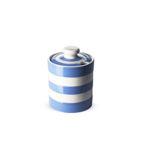 Cornishware Honey Jar Blue and White Stripes